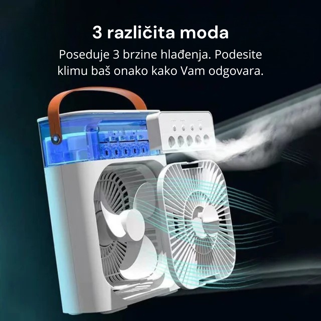 Mini klima sa vodenom parom i led svetlom