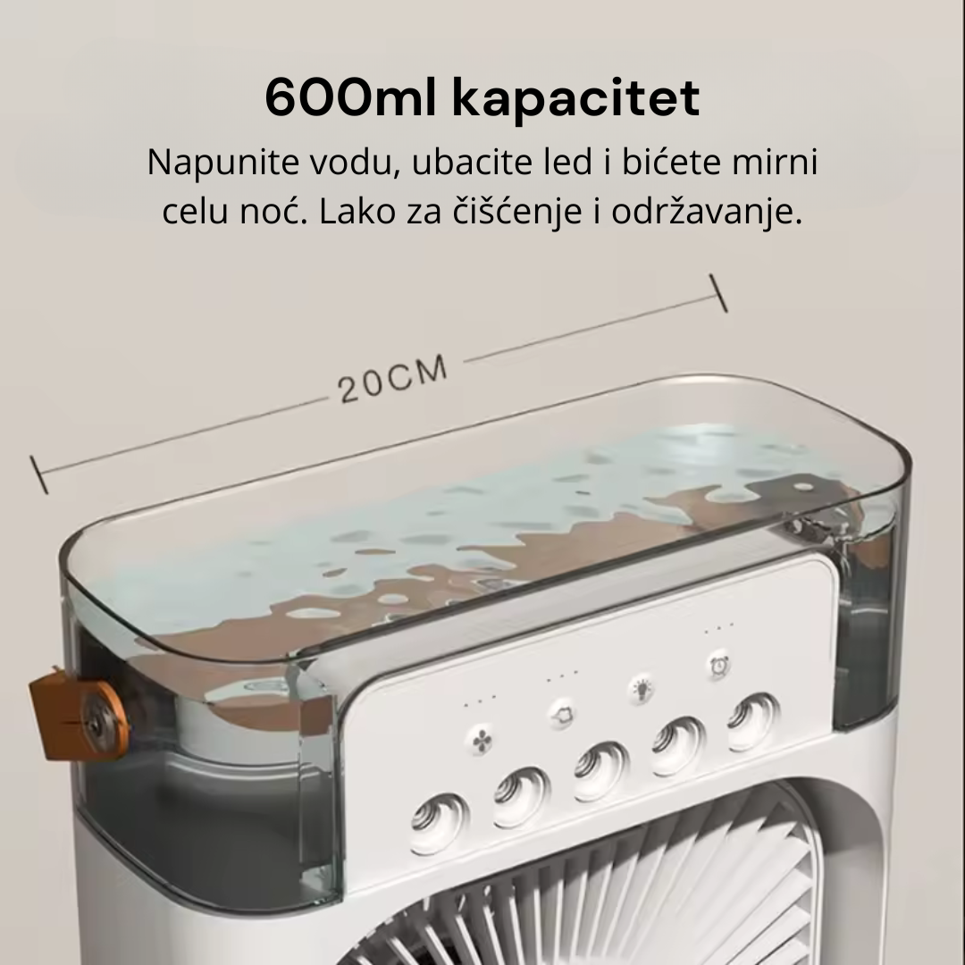 Mini klima sa vodenom parom i led svetlom