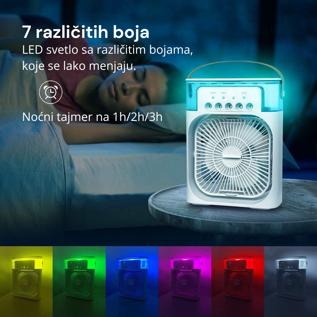 Mini klima sa vodenom parom i led svetlom